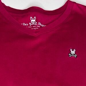 Psycho Bunny t-shirt Men’s Size Large Pima Cotton Short Sleeve Red Black White